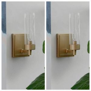 Kirklands Gold Metal Wall Sconce- Set of 2